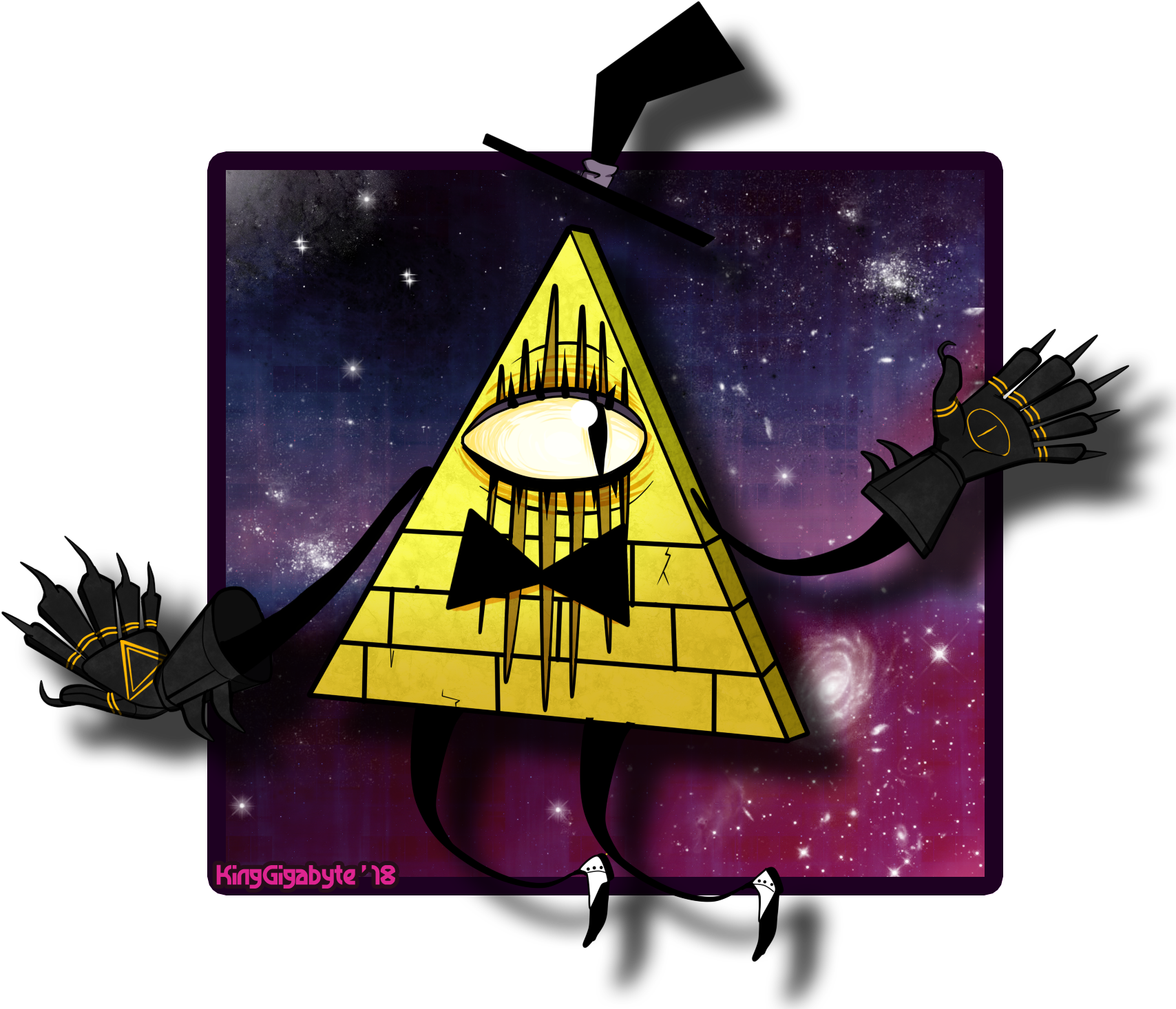 Bill Cipher - Art (1744x1491), Png Download