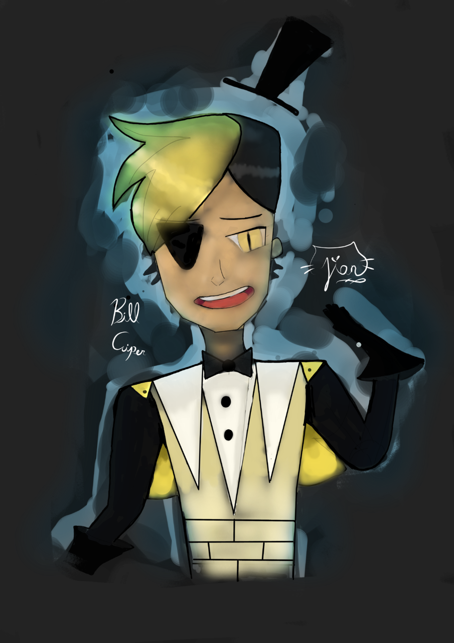 Bill Cipher Fan Art - Art (905x1280), Png Download