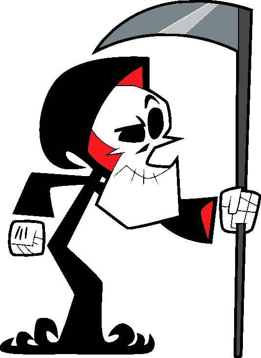 Grim Vs Bill - Billy And Mandy Death (534x732), Png Download