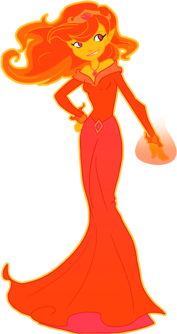 Flame Princess By Rainekitty On Deviantart Svg Royalty - Adventure Time Fire Princess Dresses (666x1198), Png Download