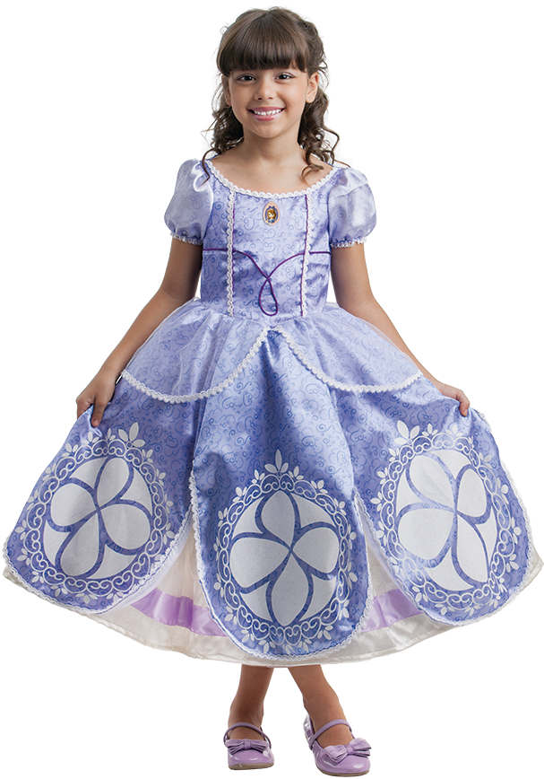 Fantasia Luxo Sofia Full - Fantasia Super Luxo Da Princesa Sofia M - Multibrink (633x900), Png Download