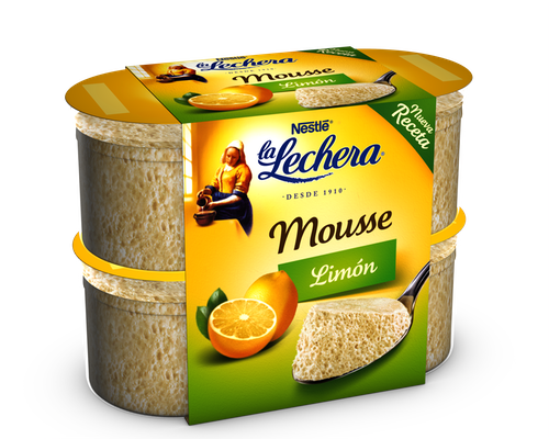 Mousse De Limón - Yogur Con Fresa La Lechera (500x400), Png Download