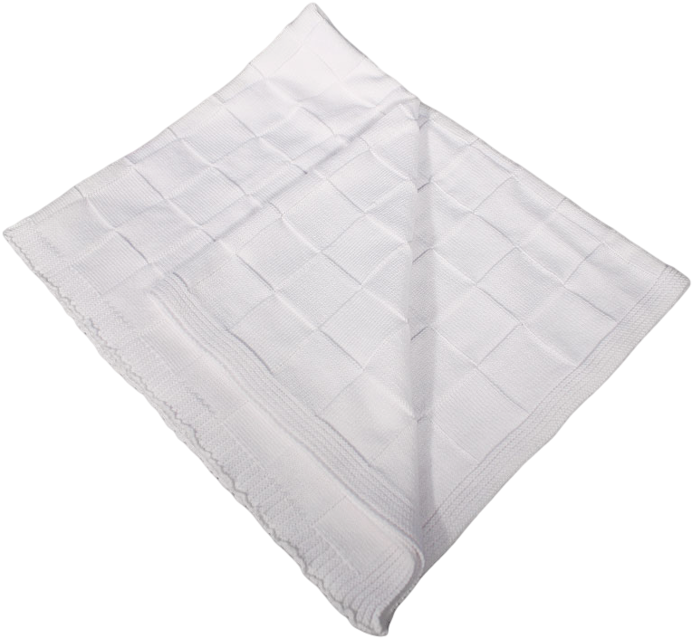 Checkerboard Pattern Cotton Knit Shawl Blanket Infants - Sticker (800x800), Png Download