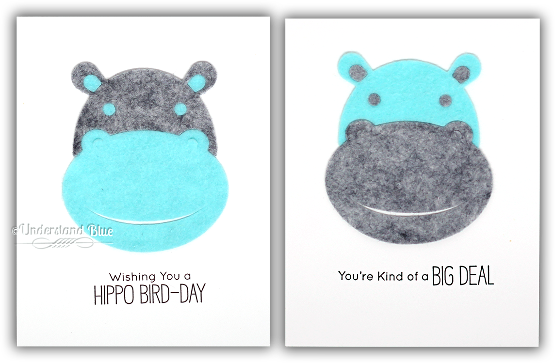 Felt Hippo Birthday Cards By Understand Blue - Crochet (1239x811), Png Download