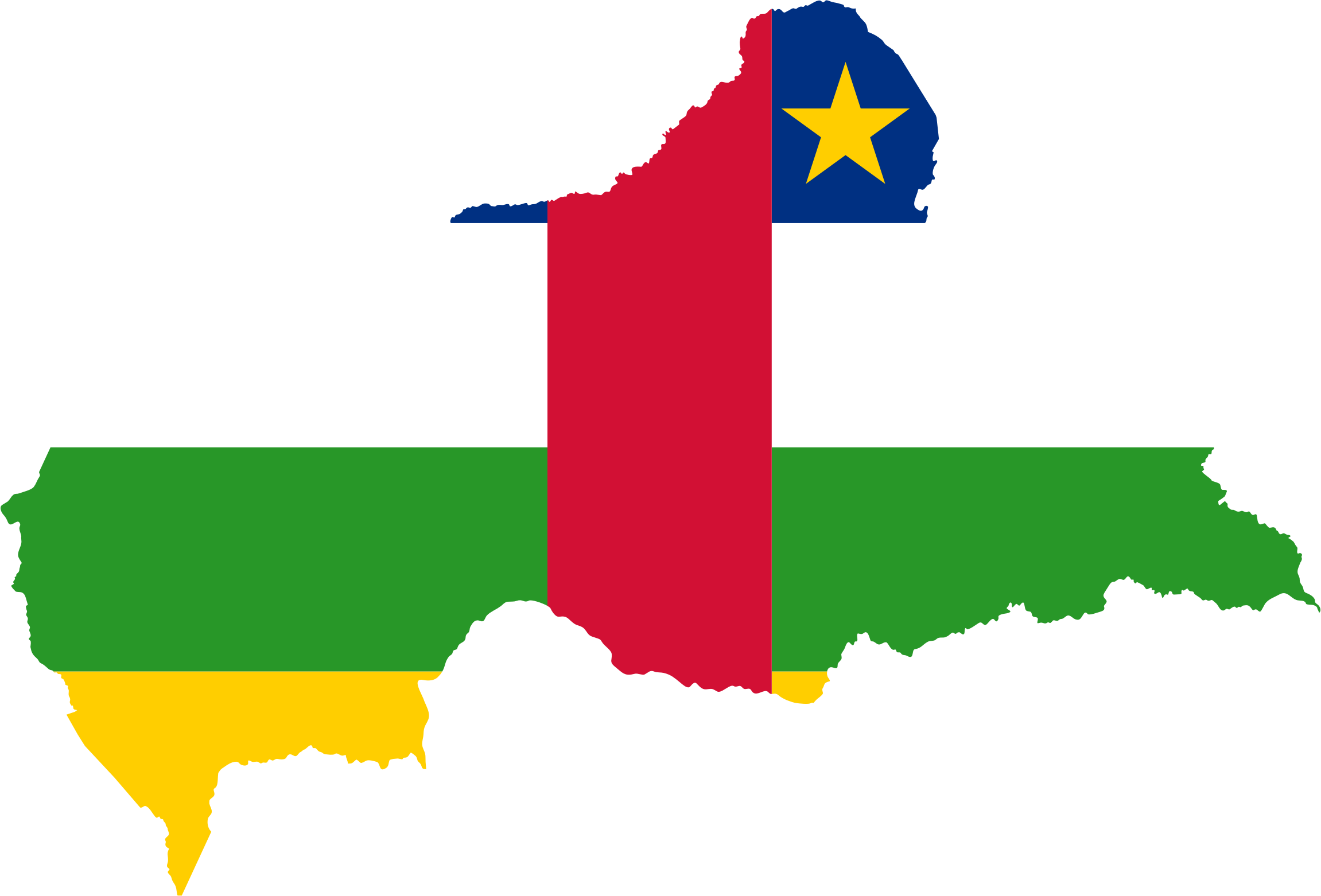 Png Royalty Free Stock Africa Clipart Map African - Central African Republic Country Flag (2302x1562), Png Download