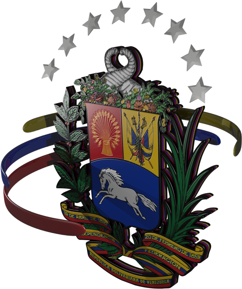 Escudo De La República Bolivariana De Venezuela En - Coat Of Arms Of Venezuela (818x977), Png Download