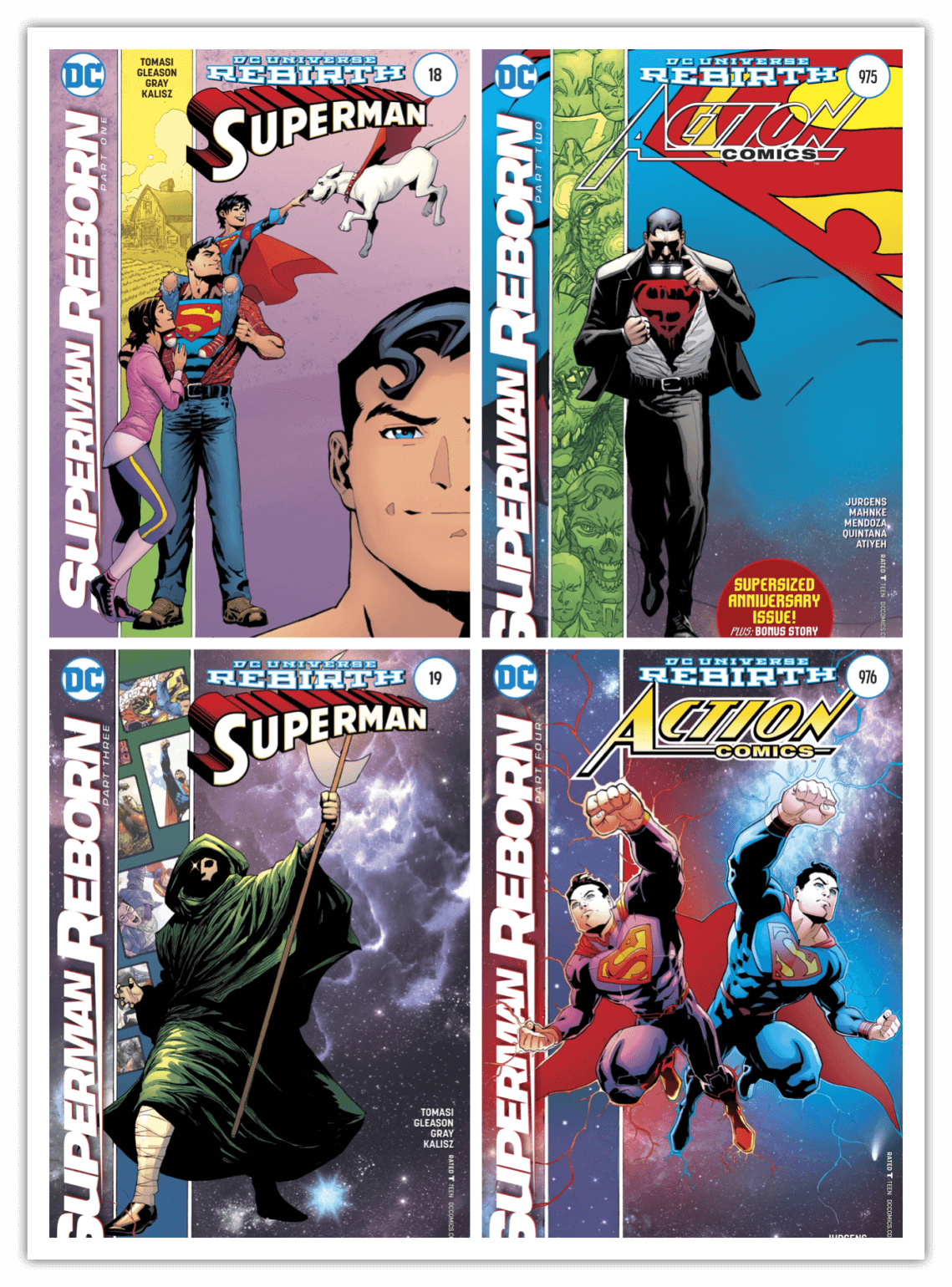 Exceptionally Fun Classic Comic Book Stories Like “multiplicity” - Superman Reborn (1139x1540), Png Download