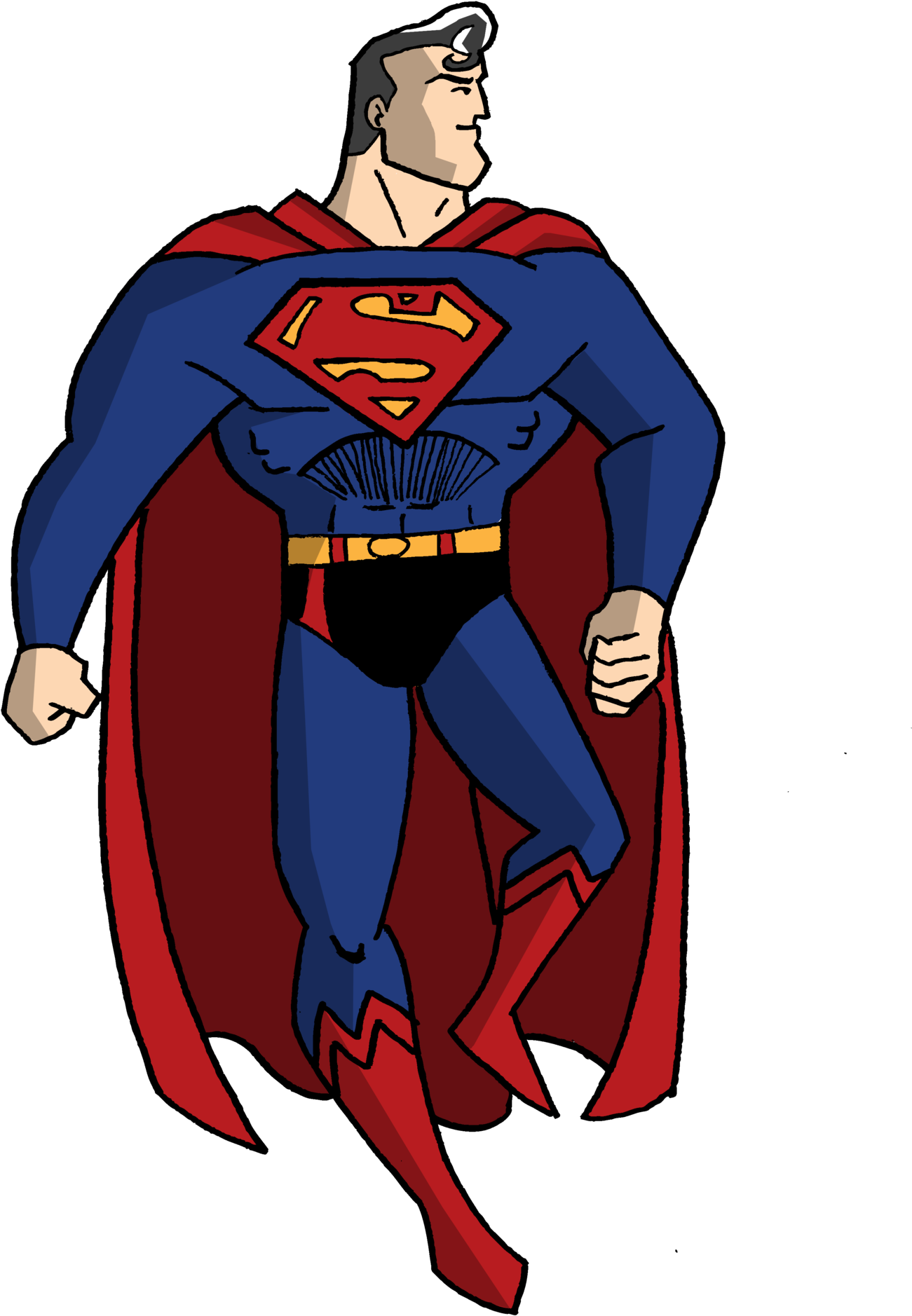 Superman Clipart Classic - Superman Classic (1600x2186), Png Download