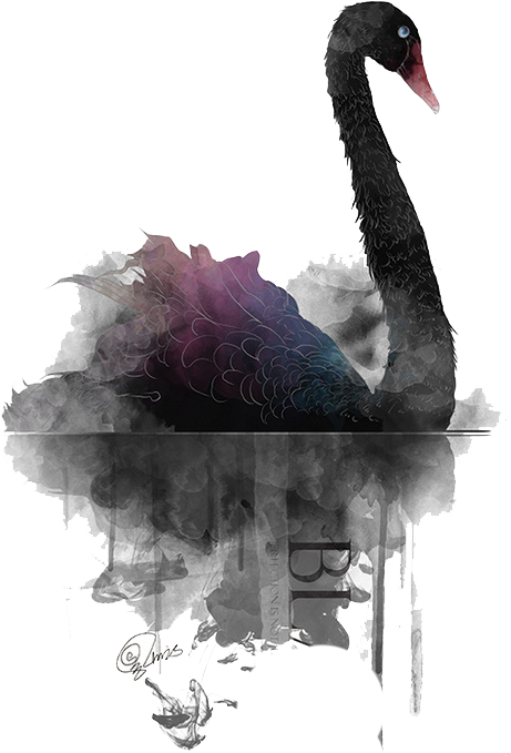 Clipart Free Library Black Simple Watercolor Transprent - Black Swan Theory (658x879), Png Download