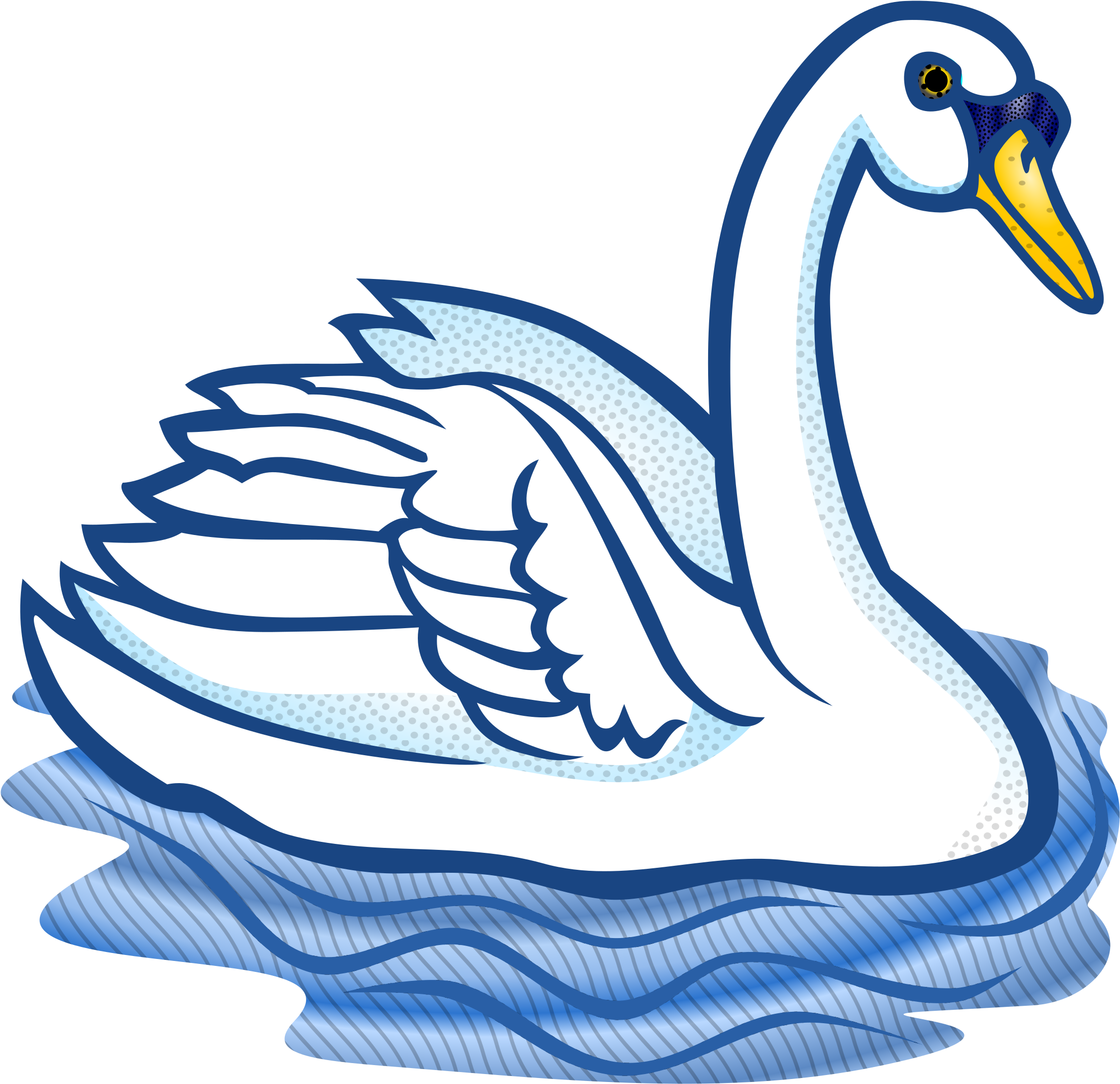 Swan Clip Art Vector Swan Graphics Image - Swan Clipart (2400x2327), Png Download