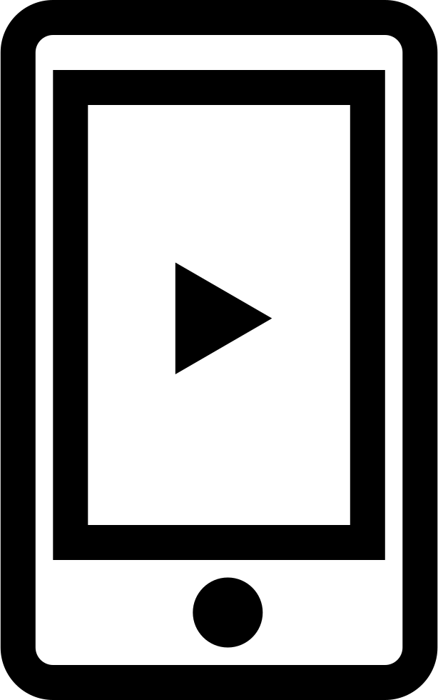 Play Symbol On Cellphone Screen Comments (614x980), Png Download