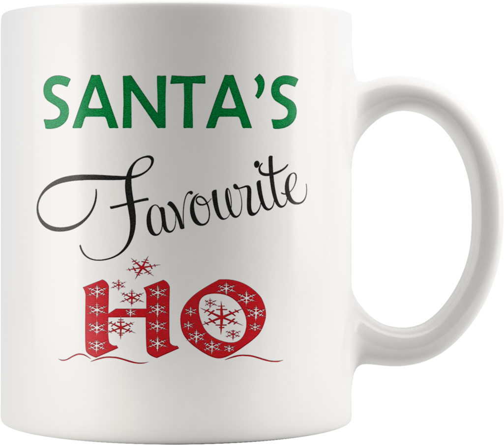 Santa Favourite Ho Funny Novelty Mug Coffee Tea Cup - Unique Bargains Quote Words Letter Family Home Kitchen (1060x1060), Png Download