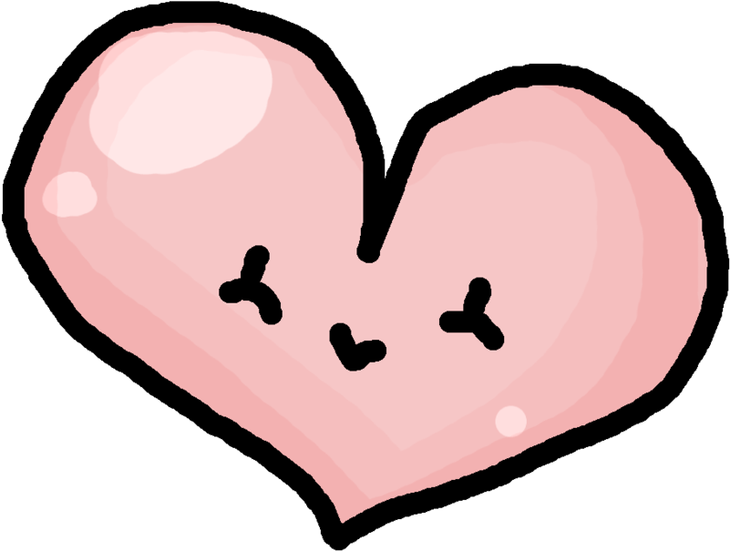 Kawaii Heart Png Jpg Freeuse Stock - Kawaii Love Hearts Png (900x675), Png Download