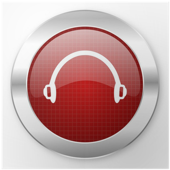 Headset Icon Dark Background (400x400), Png Download
