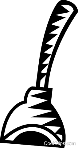 Toilet Plunger Royalty Free Vector Clip Art Illustration (254x480), Png Download