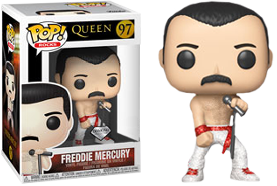 Freddie Mercury Diamond Glitter Funko Pop Vinyl Figure - Pop Stranger Things 2 (550x369), Png Download