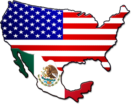 United Mexican States Estados - American Flag Drawings Easy (430x343), Png Download