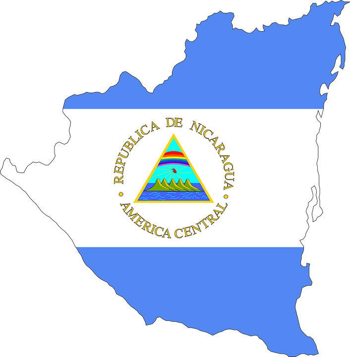 Mexico And The Nicaraguan Quagmire - Nicaragua Map Flag (706x720), Png Download