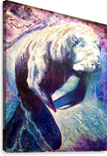 Manatee Art - Grizzly Bear (353x511), Png Download