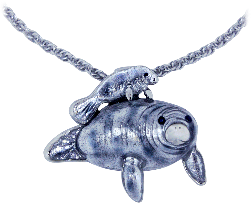 Check Out The Deal On Guy Harvey Manatee Necklace At - Guy Harvey Manatee Necklace (1000x1000), Png Download