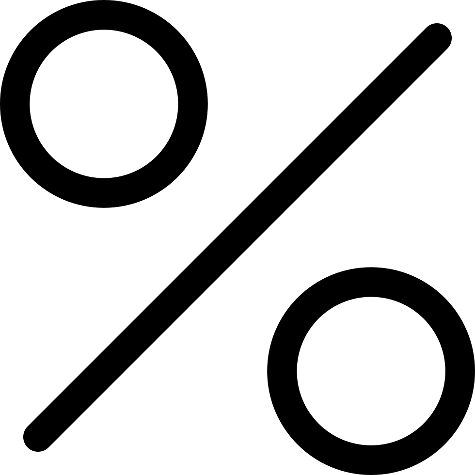 Percentage Png Clipart - Cool Percentage Sign (980x980), Png Download