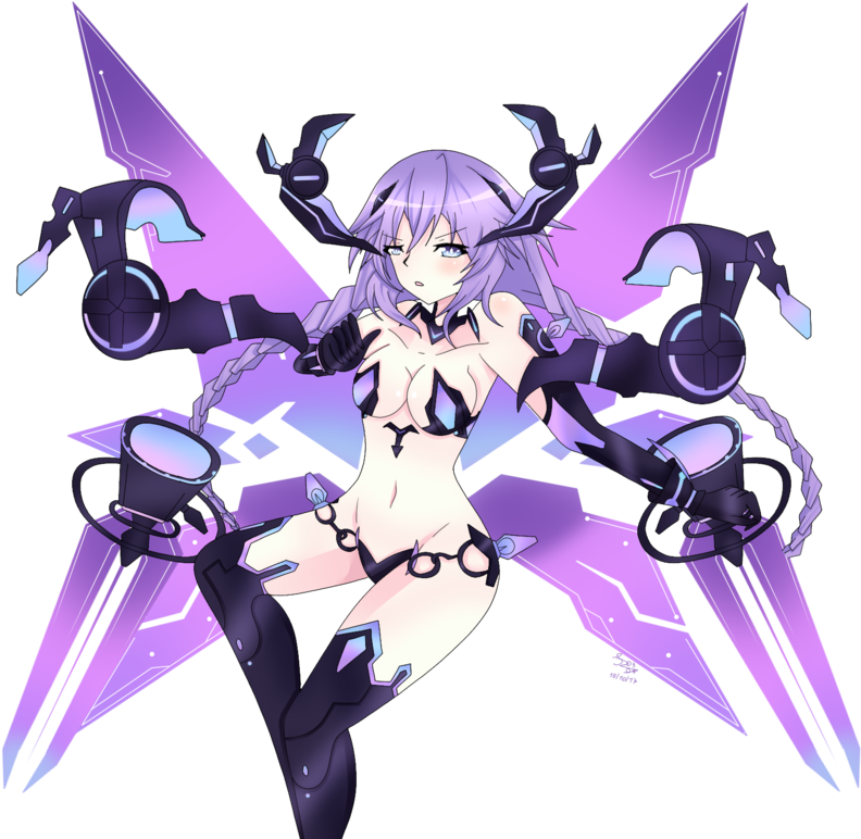 Chaos Purple Heart By Sofy0304 - Chaos Purple Heart Neptunia (1032x774), Png Download