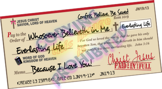 Photo - Jesus Paid In Full Check (530x292), Png Download