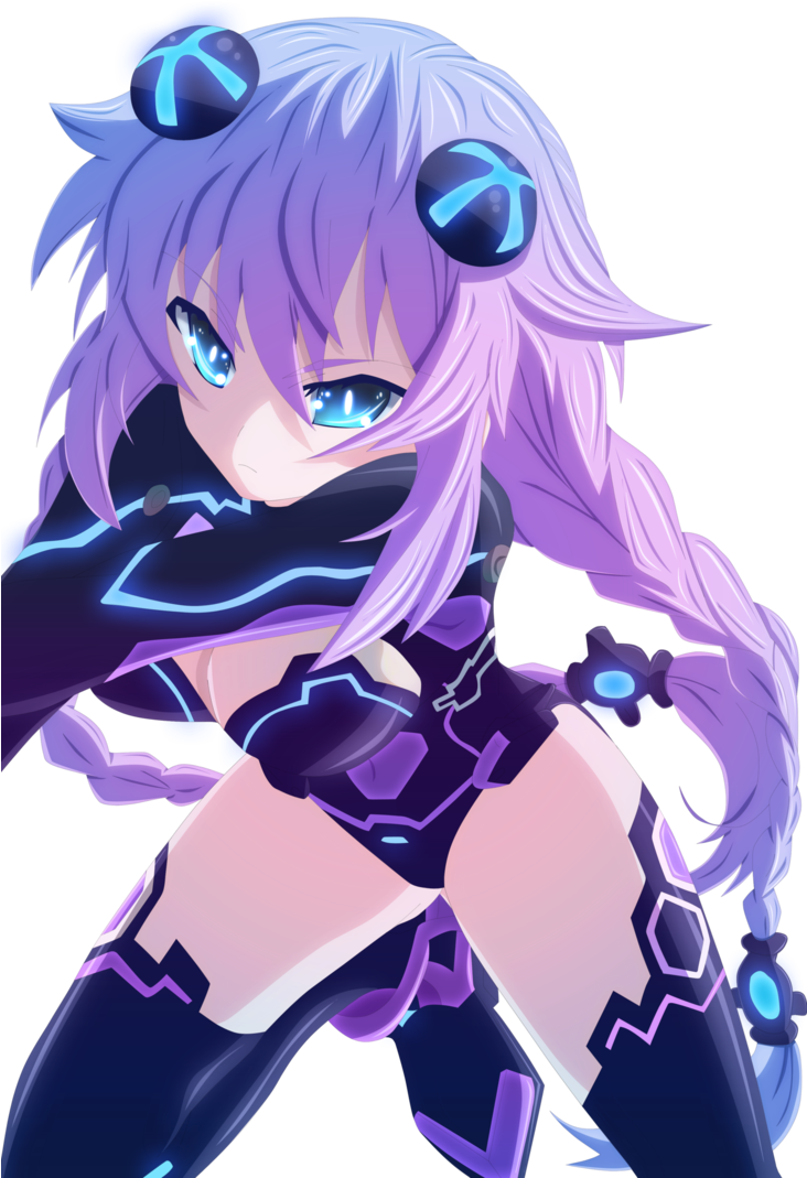 Neptunia Transparent Purple Heart - Neptune Anime Purple Heart (731x1092), Png Download