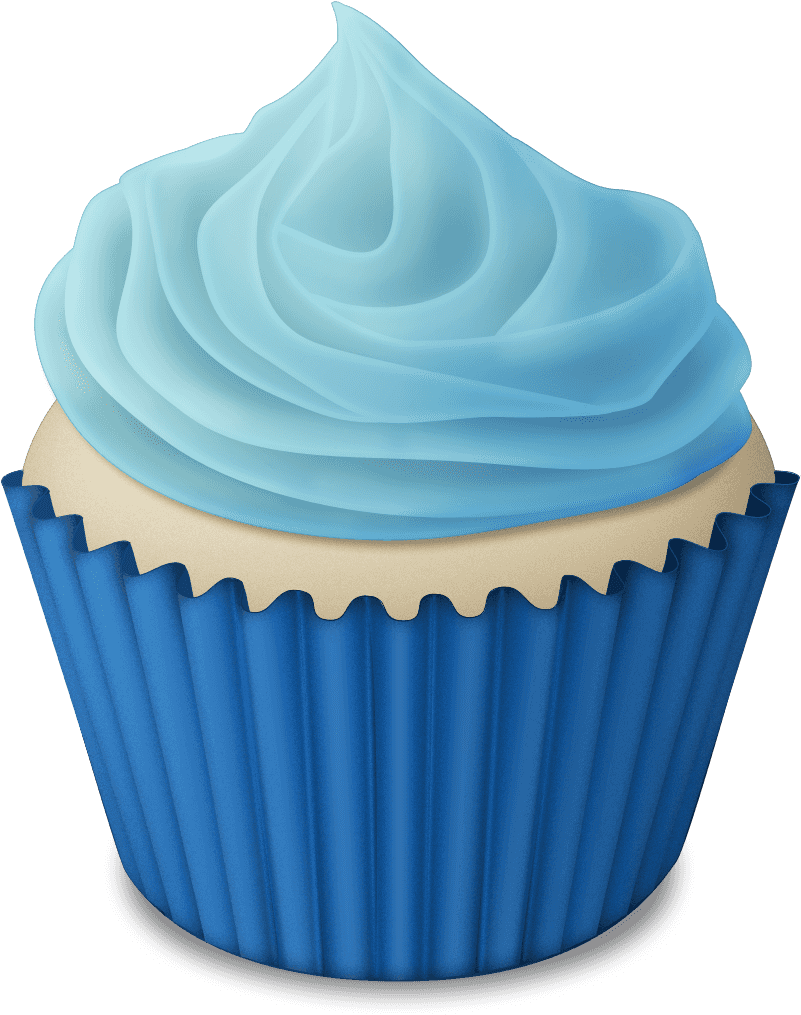 Cup Cake Color Blue (1024x1024), Png Download