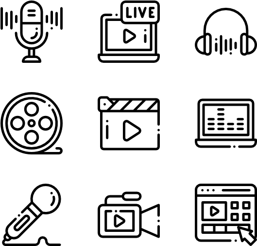 Audio And Video 50 Icons - Design Icons (600x564), Png Download