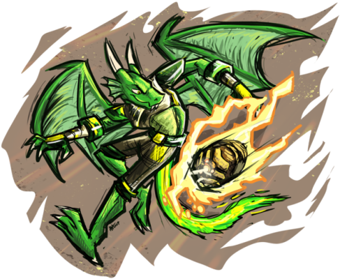 Commission For Lime Flv Dragon On Twitter A Super Mario - Illustration (500x407), Png Download