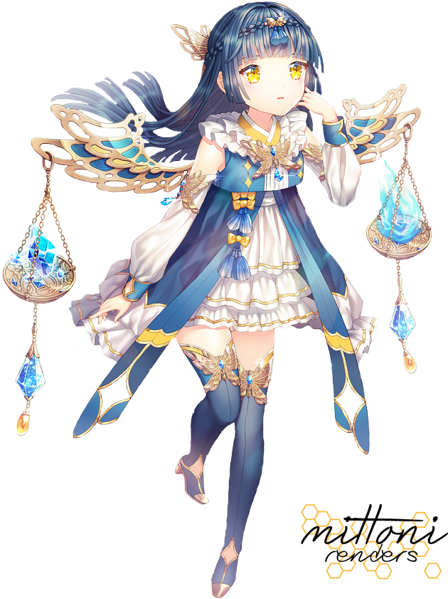 Image Black And White Download Zodiac Renders - Ảnh Anime Chibi Cung Thiên Bình (700x930), Png Download