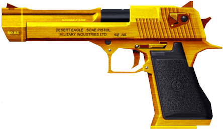 Desert Eagle Gold - Desert Eagle Gold Png (500x285), Png Download