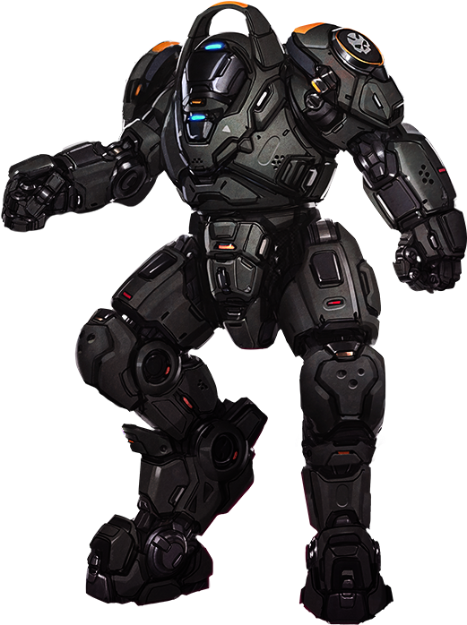 Heavy Weight Exoskeleton With 240 Cm Height - Robot Juggernaut (529x697), Png Download