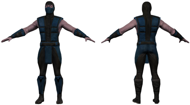 Download Zip Archive - Sub Zero Mortal Kombat 360 Model (750x650), Png Download