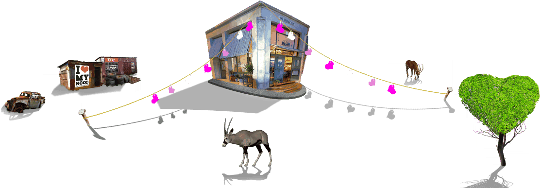 Sidewalk Cafe Scene Or8 - House (1160x424), Png Download