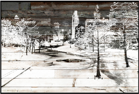 Gene Leahy Mall Snow Canvas - Gene Leahy Mall (444x444), Png Download