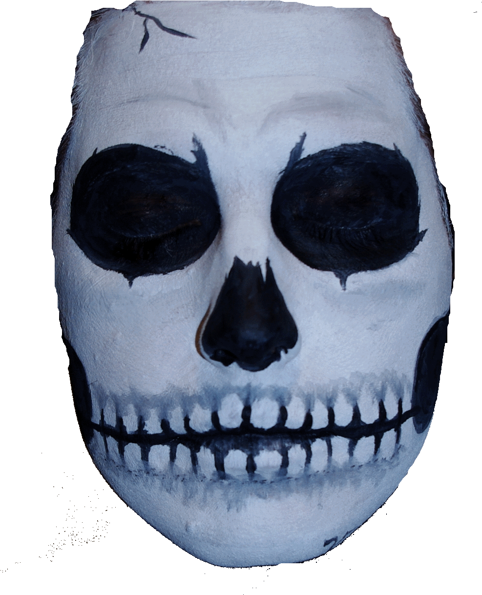 Face Paint Png - Halloween Skull Face Paint (1048x1239), Png Download