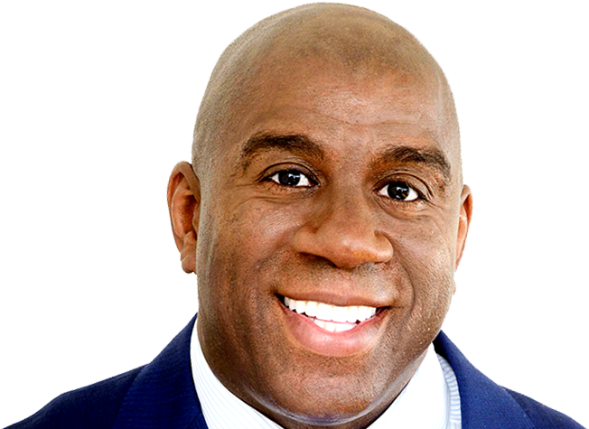 Earvin Magic Johnson - Magic Johnson Headshot Png (767x477), Png Download