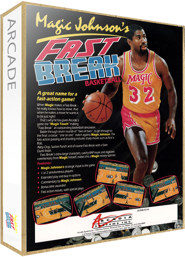 Magic Johnson's Fast Break - Streetball (665x907), Png Download