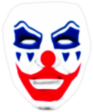 Clown Face Paint Png Svg Black And White - Clown (600x450), Png Download