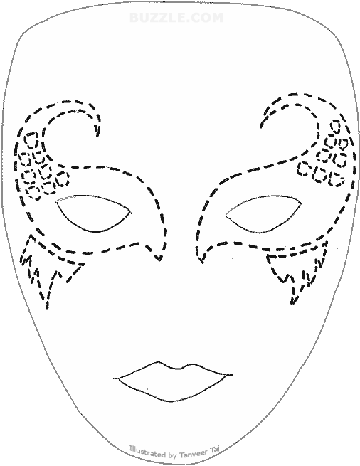 Download Try Out These Face Painting Stencils - Printable Mask Template ...