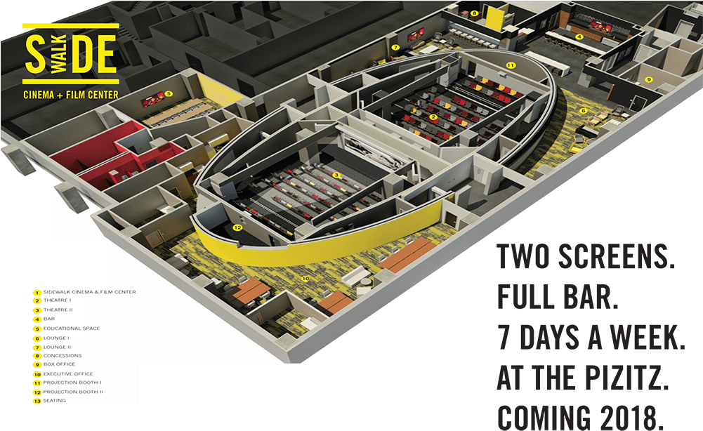 Sidewalk Film Center And Cinema, Birmingham, Al - Sidewalk Film Center And Cinema (1000x644), Png Download