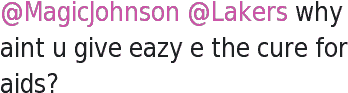 Eazy E, Magic Johnson, And Twitter Responses - Eazy E And Magic Johnson (400x300), Png Download