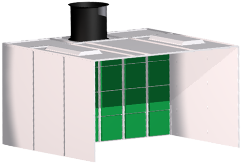 Open Face Paint Booth With Fire Suppression System - Open Face Spray Booth (500x344), Png Download