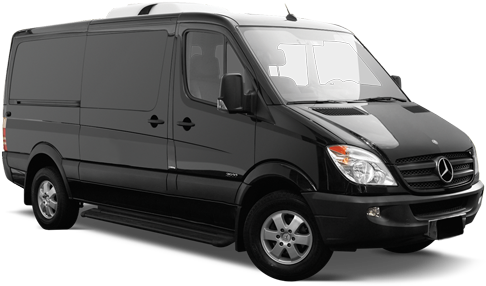 Luxury Van - Black Van With Tinted Windows (500x300), Png Download