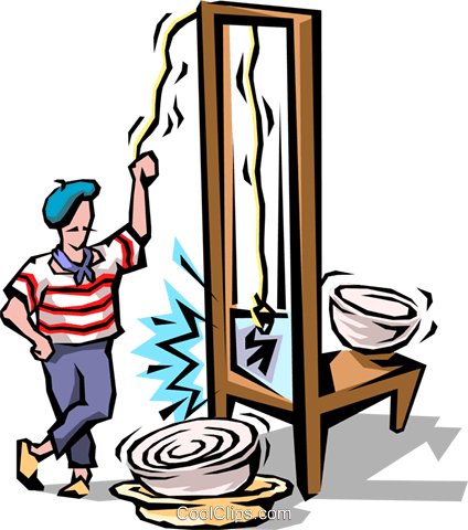 Chef With Guillotine Royalty Free Vector Clip Art Illustration - Guilhotina Png (424x480), Png Download