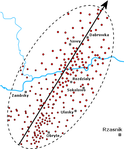 Pultusk Meteorite Strewnfield - Strewn Field (430x528), Png Download