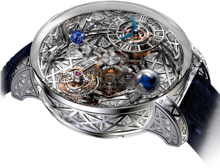 Astronomia Meteorite Triangle Diamonds - Jacob & Co Astronomia Triangle Baguette (443x567), Png Download