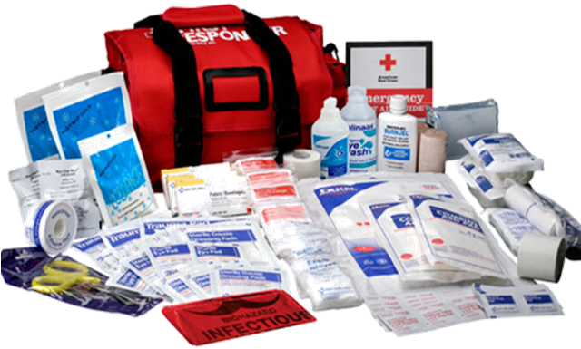 Portable First Aid - Emergency Kit For Fires (639x505), Png Download
